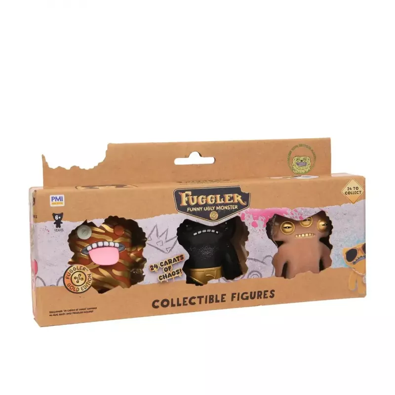 Action-Figuren-Set p.m.i kids world FUGGLER S3 Gold Edition – 3er-Pack sortierte Figuren