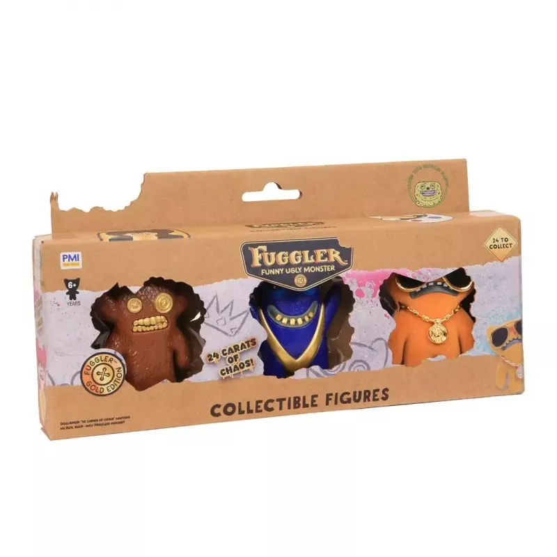 Action-Figuren-Set p.m.i kids world FUGGLER S3 Gold Edition – 3er-Pack sortierte Figuren