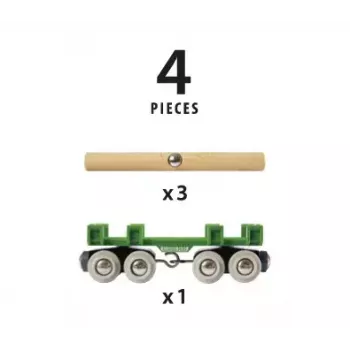 Ravensburger BRIO Holzlore-Wagen Modelleisenbahnzubehör, 4-teilig, mehrfarbig