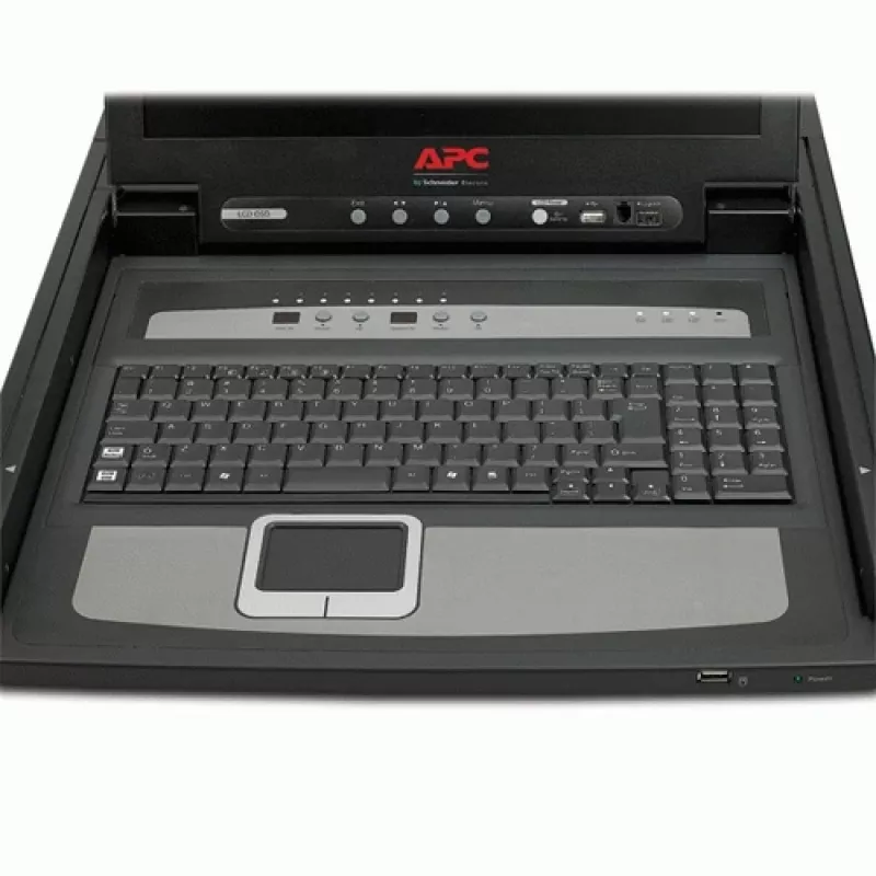 APC 17 Zoll Rack-LCD-Konsole mit integriertem analogem 8-Port-KVM-Switch