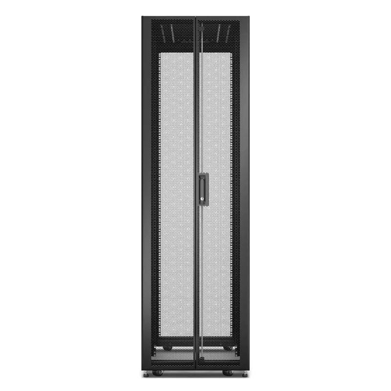 APC Easy Rack, 42U, Schwarz, mit Dach, Rollen, Füßen, 4 Halterungen und Seitenwänden, ohne Boden, 1991H x 600W x 800T mm