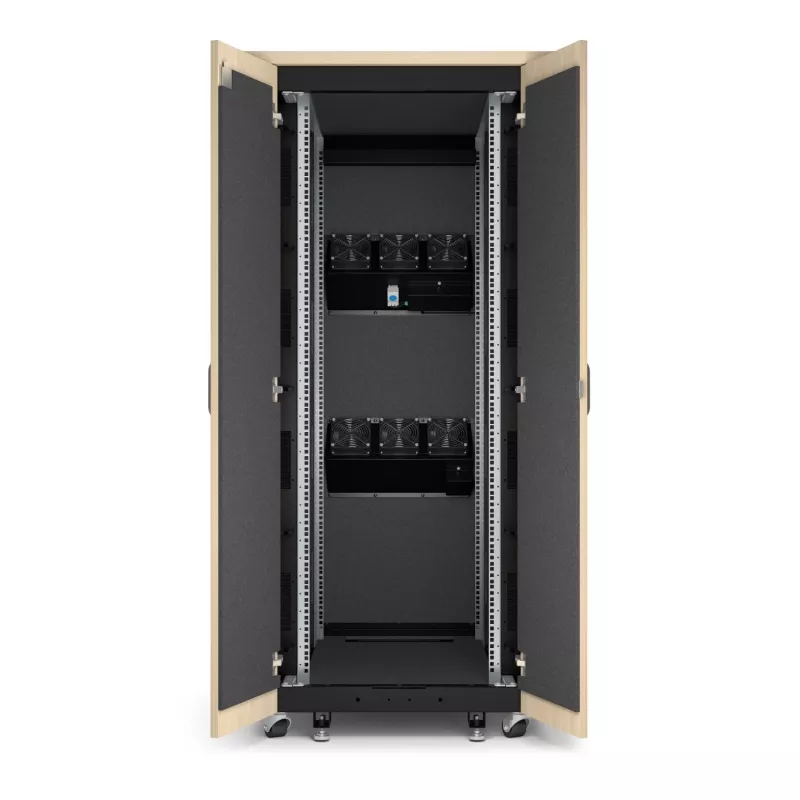 APC NetShelter Soundproof, 32U, Server Rack Enclosure, 230V, Ahorn