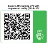 APC Back-UPS Pro for Gaming, 2200VA/1320W, Tower, 230V, 2x UK und 2x IEC C13 Ausgänge, RGB Lichter, Reiner Sinus, Midnight (Schwarz)