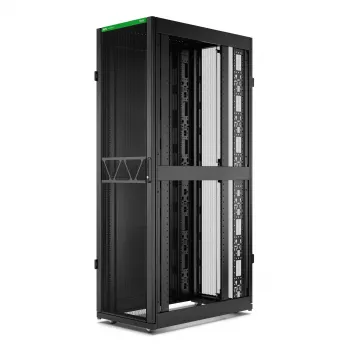 APC NetShelter SX Server Rack Gen 2, 45U, 2124H x 600W x 1070D mm, mit Seitenwänden, Schwarz