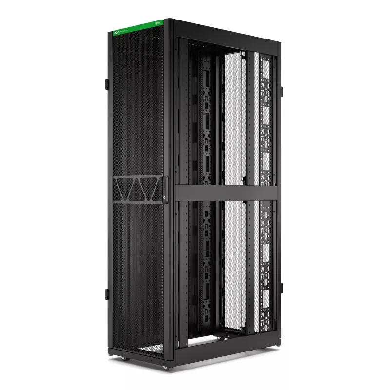 APC NetShelter SX Server Rack Gen 2, 45U, 2124H x 600W x 1070D mm, mit Seitenwänden, Schwarz