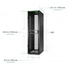 APC NetShelter SX Server Rack Gen 2, 45U, 2124H x 600W x 1070D mm, mit Seitenwänden, Schwarz