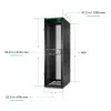 APC NetShelter SX Server Rack Gen 2, 45U, 2124H x 600W x 1200D mm, with Sides, Schwarz