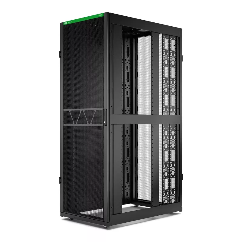 APC NetShelter SX Server Rack Gen 2, 45HE, 2124H x 750B x 1200T mm, mit Seitenwänden, Schwarz