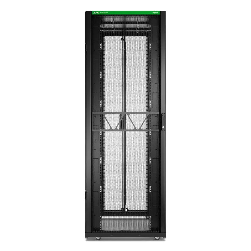 APC NetShelter SX Server Rack Gen 2, 45HE, 2124H x 750B x 1200T mm, mit Seitenwänden, Schwarz