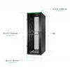 APC NetShelter SX Server Rack Gen 2, 45HE, 2124H x 750B x 1200T mm, mit Seitenwänden, Schwarz