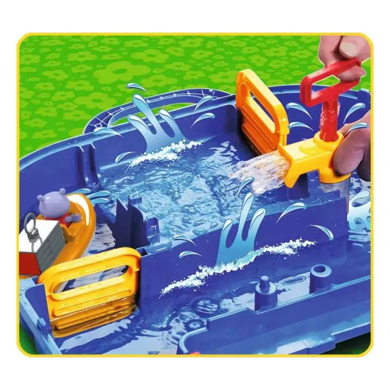 Wasserkanal-Spielset BIG Aquaplay MegaLockBox für Kinder von 3–7 Jahren, mehrfarbig mit blauen Komponenten