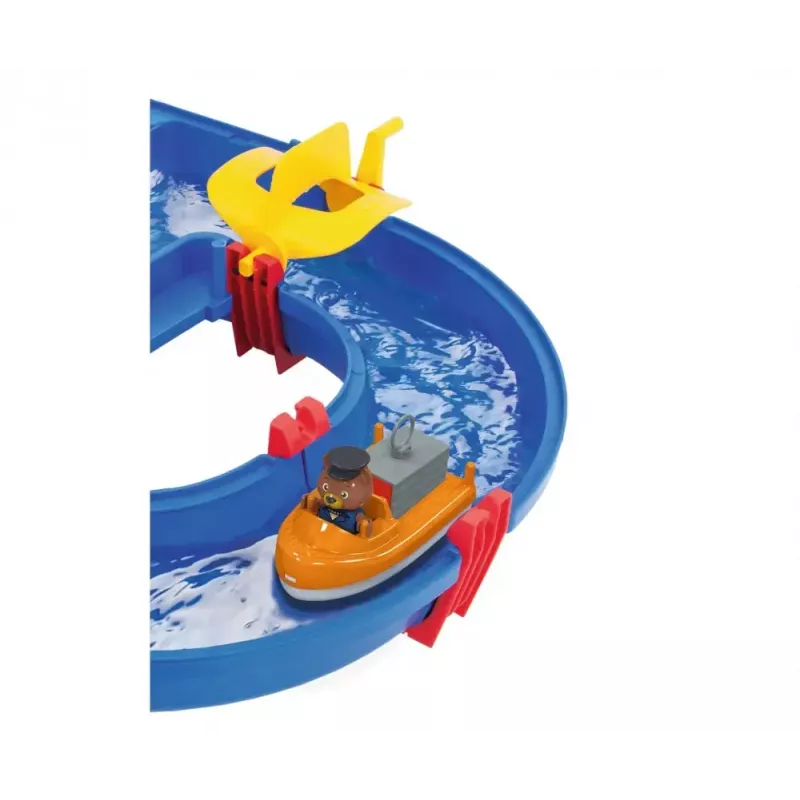 Wasserkanal-Spielset BIG Aquaplay MegaLockBox für Kinder von 3–7 Jahren, mehrfarbig mit blauen Komponenten
