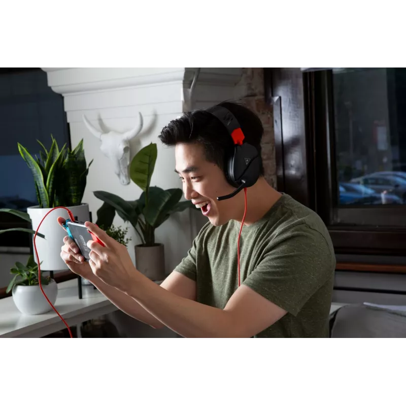 Over-Ear Stereo-Gaming-Headset Turtle Recon 70 — schwarz, kabelgebundenes Stereo, Bedienelemente an einer Ohrmuschel