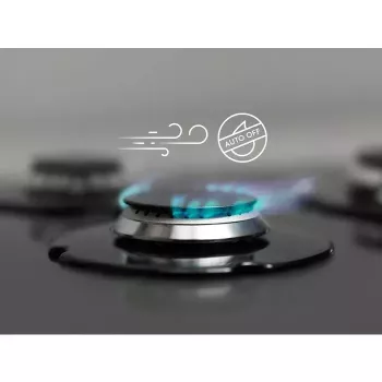 Gas-Kochfeld CGS6436BX WOK, 4 Kochzonen, mechanische Steuerung