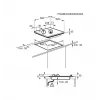 Gas-Kochfeld CGS6436BX WOK, 4 Kochzonen, mechanische Steuerung