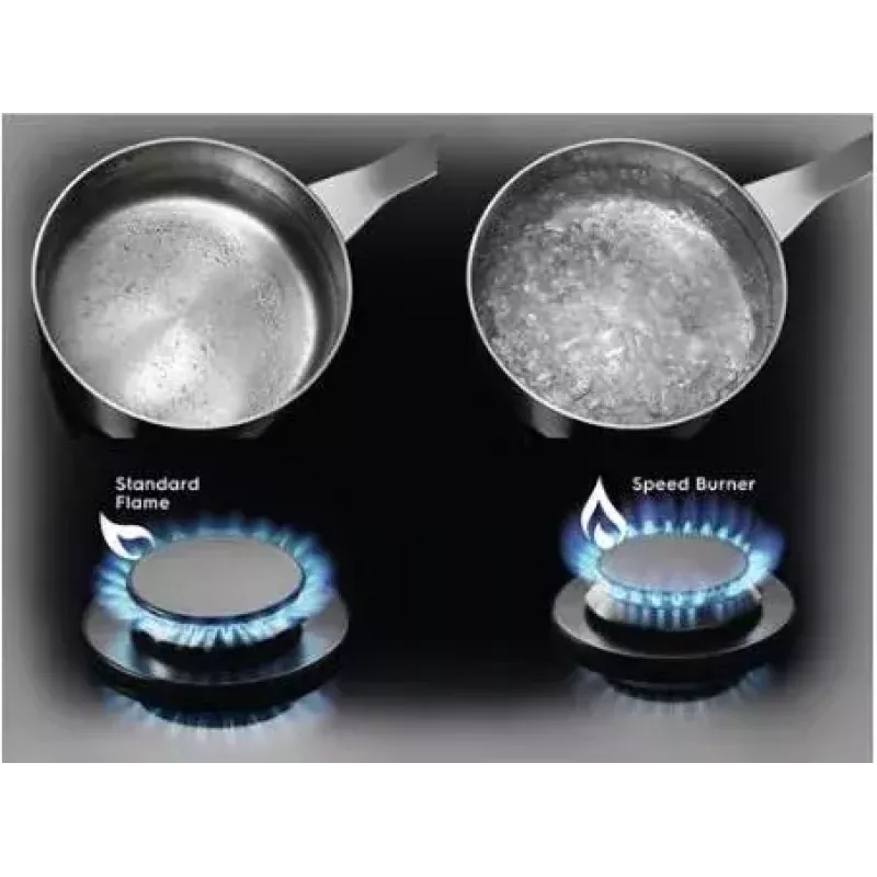 Gas-Kochfeld Electrolux EGS6436RK 4-flammig schwarz, Wok 4000W, Gusseisen-Topfhalter, Drehregler