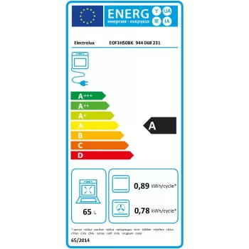 Electrolux EOF3H50BK 65 L 2090 W Schwarz, Edelstahl