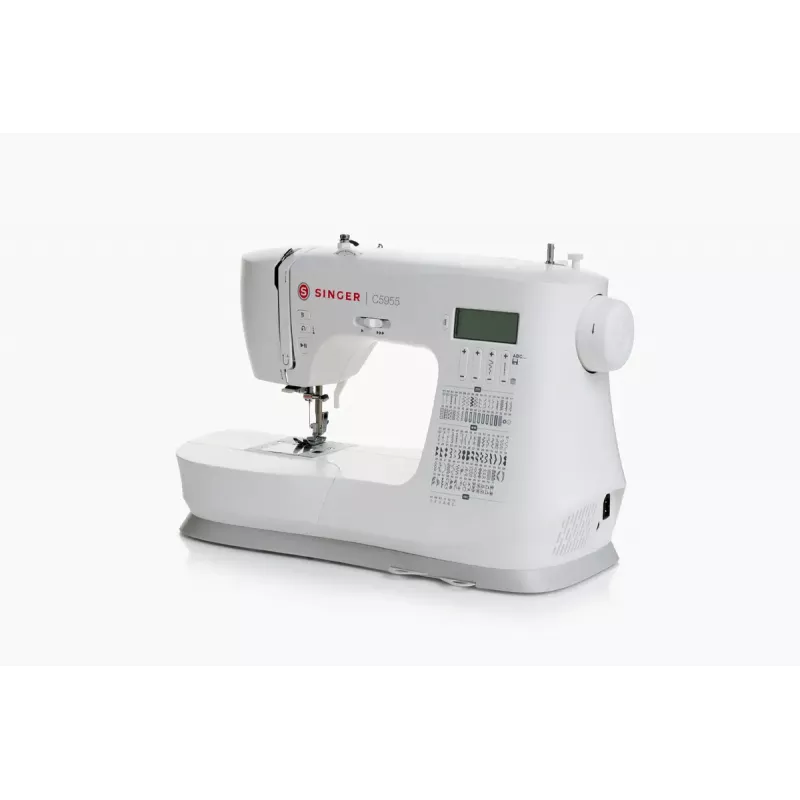 SINGER automatische Nähmaschine C5955 — 417 Stichmuster, 1-Schritt-Knopfloch, 110 W, elektrisch, weiß