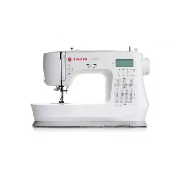 SINGER automatische Nähmaschine C5955 — 417 Stichmuster, 1-Schritt-Knopfloch, 110 W, elektrisch, weiß