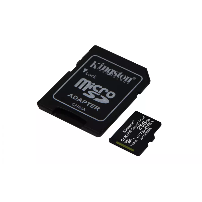 Kingston Technology Canvas Select 256GB micSDXC Plus 100R A1 C10 Karte + Adapter