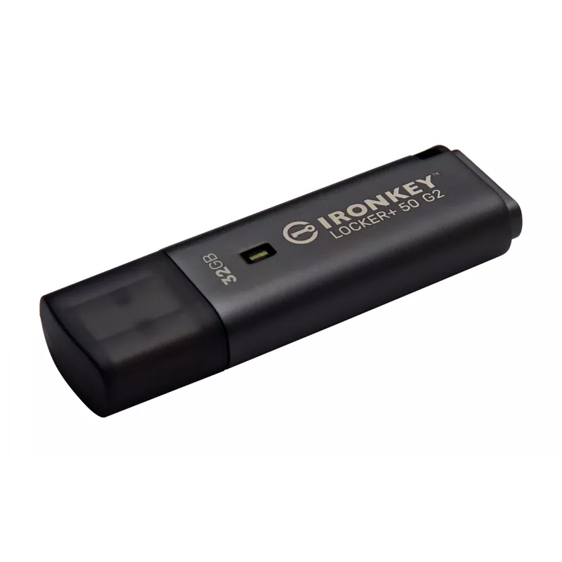 USB-Flash-Laufwerk KINGSTON IronKey Locker Plus 50 G2 32 GB, USB 3.2 Gen 1 Type-A, AES-256, FIPS 197