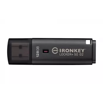 USB-Flash-Laufwerk KINGSTON IronKey Locker Plus 50 G2 128GB, USB Typ-A, USB 3.2 Gen 1, AES-256, FIPS 197