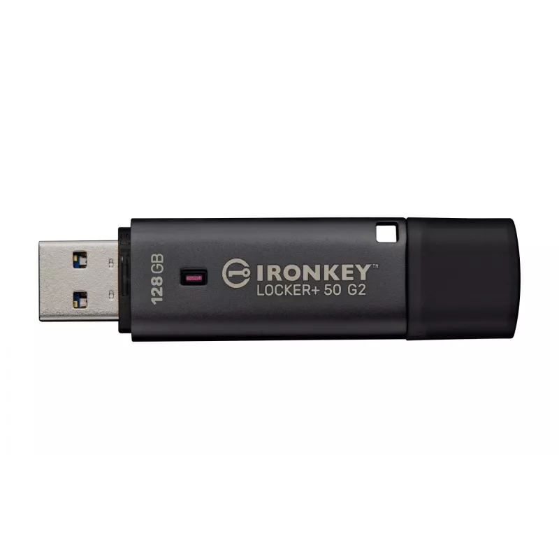 USB-Flash-Laufwerk KINGSTON IronKey Locker Plus 50 G2 128GB, USB Typ-A, USB 3.2 Gen 1, AES-256, FIPS 197