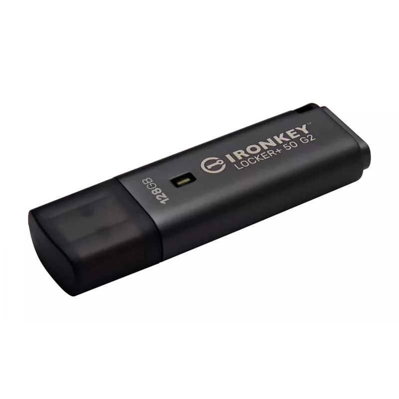USB-Flash-Laufwerk KINGSTON IronKey Locker Plus 50 G2 128GB, USB Typ-A, USB 3.2 Gen 1, AES-256, FIPS 197