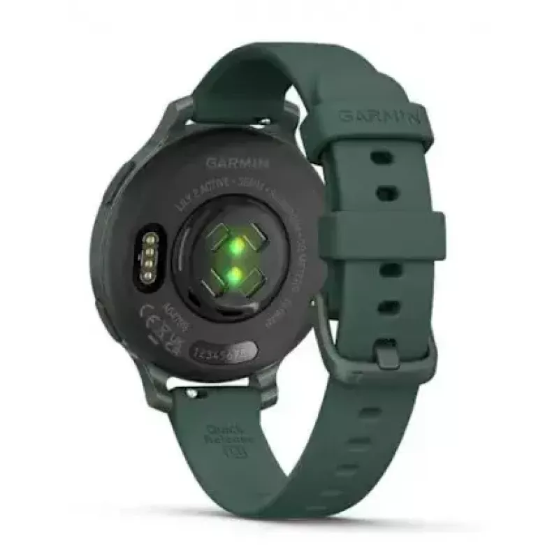 Smartwatch GARMIN Lily 2 Active Grün — 38 mm Aluminiumgehäuse, Silikonarmband, GPS, SpO2, 5 ATM, 9 Tage Akku