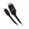 C2G USB-C zu DisplayPort-Adapterkabel 4K 30 Hz 1,8 m Schwarz