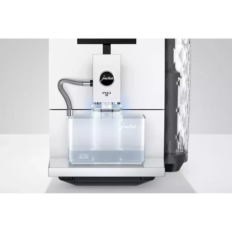 Espressomaschine JURA ENA 8 (EC) — vollautomatisch, 1,1 l Wassertank, 125 g Bohnenbehälter, 15 Programme, 15 bar, Thermoblock, Wi‑Fi, weiß