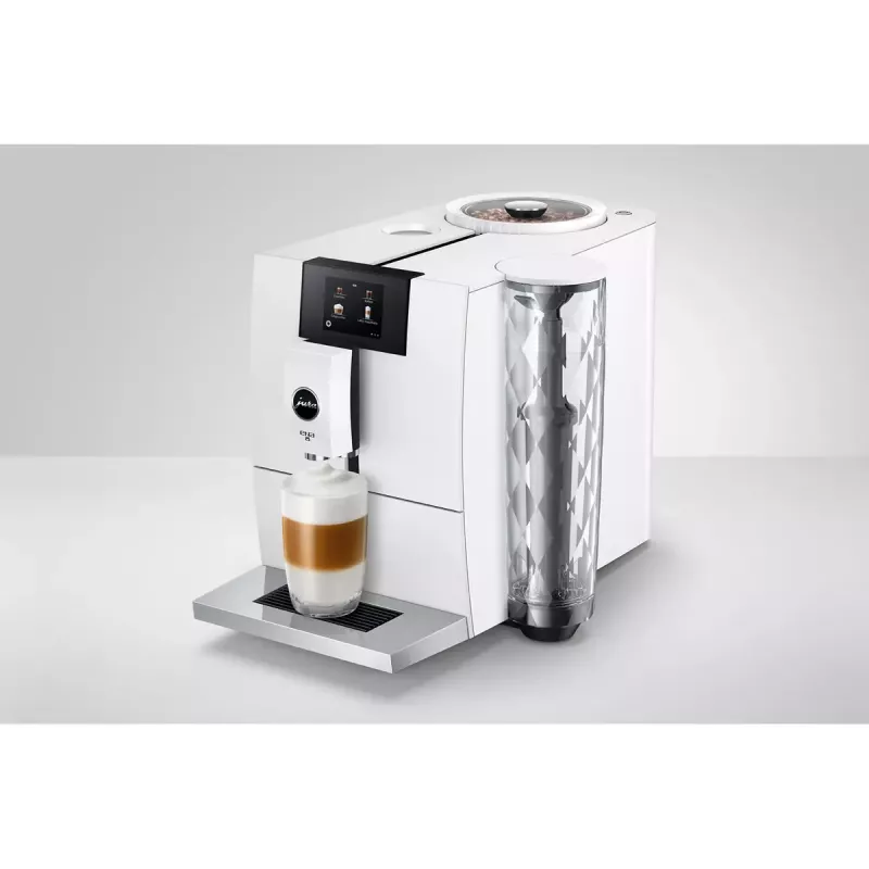 Espressomaschine JURA ENA 8 (EC) — vollautomatisch, 1,1 l Wassertank, 125 g Bohnenbehälter, 15 Programme, 15 bar, Thermoblock, Wi‑Fi, weiß