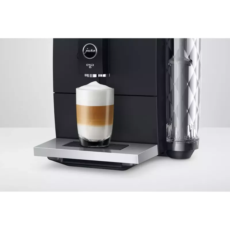 Espressomaschine JURA ENA 8 (EC) — 1,1-Liter-Wassertank, 125 g Bohnen, 15 bar, integriertes Mahlwerk, 10 Tassen