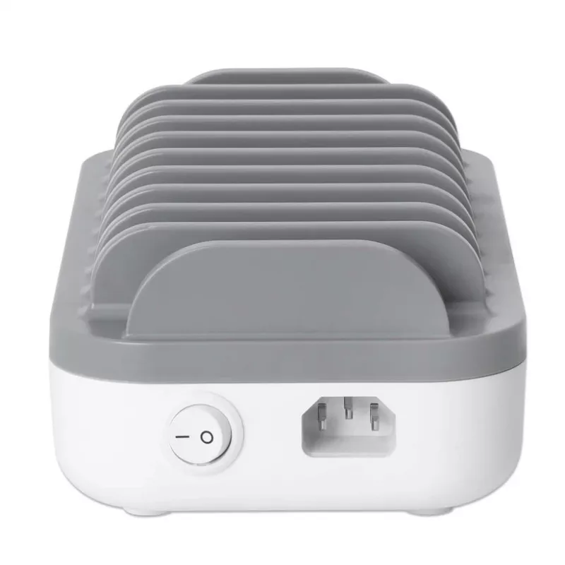 Manhattan 10-Port USB-C-Ladestation, USB-C Ausgang: 10x 20 W, max. 200 W, Netzstrom AC (inkl. US/EU/UK-Adapter)