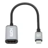 Manhattan USB-C-auf-HDMI-Kabel, 4K@60Hz, 5 Gbit/s (USB 3.2 Gen1 alias USB 3.0), 15 cm, Schwarz, Stecker auf Buchse, Drei Jahre Garantie