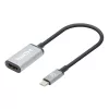 Manhattan USB-C-auf-HDMI-Kabel, 4K@60Hz, 5 Gbit/s (USB 3.2 Gen1 alias USB 3.0), 15 cm, Schwarz, Stecker auf Buchse, Drei Jahre Garantie