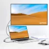 Manhattan USB-C-auf-HDMI-Kabel, 4K@60Hz, 5 Gbit/s (USB 3.2 Gen1 alias USB 3.0), 15 cm, Schwarz, Stecker auf Buchse, Drei Jahre Garantie