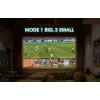 Manhattan 4K 4-Port HDMI Multiviewer Switch, Switch mit vier Eingängen auf einem Display, 4K@30Hz, mehrere Anzeigeoptionen einschließlich Bild-in-Bild und Dual-/Quad-Screen, Tasten- oder Fernbedienung, 3,5-mm- und Toslink-Audio, Schwarz, 3 Jahre Garantie
