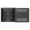 Intellinet Low-Profile 19-Zoll-Wandmontageschrank mit 4U horizontalen und 2U vertikalen Schienen, schlankes, platzsparendes Gehäuse mit nur 170 mm Tiefe, ideal für AV-, Multimedia- und Überwachungsanwendungen, montiert, Schwarz RAL 7021