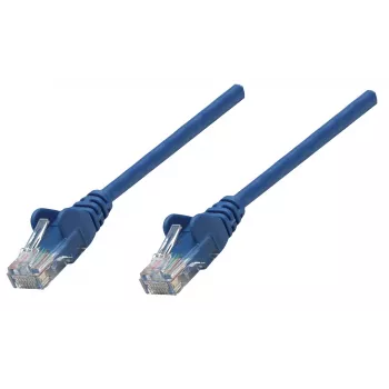 Intellinet Netzwerk-Patchkabel, Cat6A, 20 m, Blau, Kupfer, S/FTP, LSOH/LSZH, PVC, RJ45, vergoldete Kontakte, rastnasenlos, mit Knickschutztülle, lebenslange Garantie