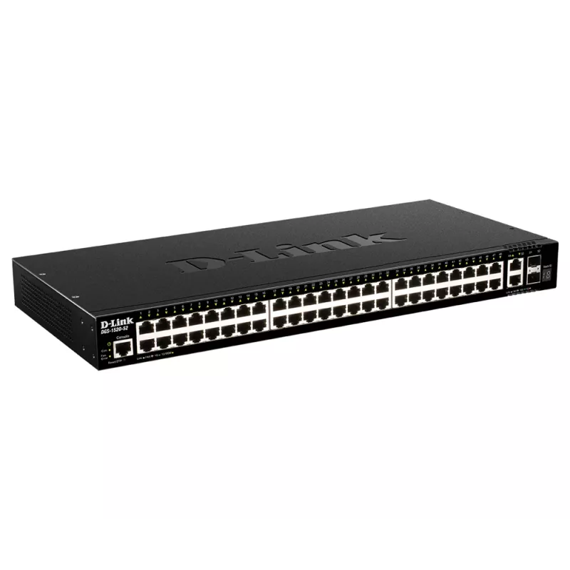 D-Link 48-Port Gigabit Stackable Smart Managed Switch mit 2 x 10GBase-T Ports & 2 x 10G SFP+