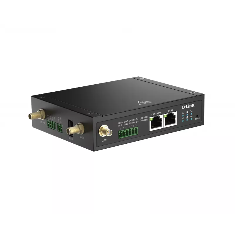 D-Link 4G LTE IIoT Gateway, Mobilfunk-Gateway, Schwarz, 4G, LTE, LTE, MicroSD (TransFlash), Extern
