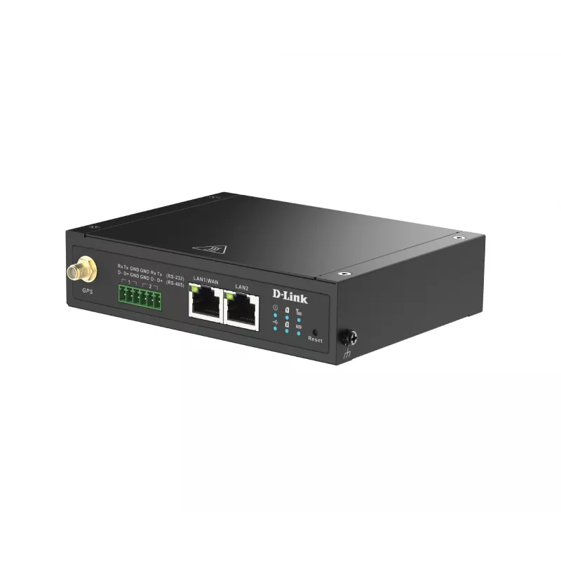 D-Link 4G LTE IIoT Gateway, Mobilfunk-Gateway, Schwarz, 4G, LTE, LTE, MicroSD (TransFlash), Extern
