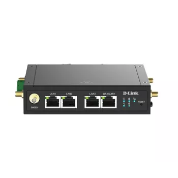 D-Link 4G LTE M2M VPN Wi-Fi-Router, Mobilfunknetz-Router, Schwarz, DIN-Schienenmontage, 802.11b, 802.11g, Wi-Fi 4 (802.11n), 300 Mbit/s, 4G