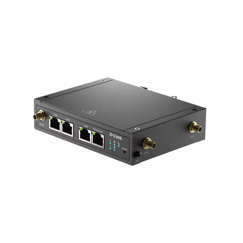 D-Link 4G LTE M2M VPN Wi-Fi-Router, Mobilfunknetz-Router, Schwarz, DIN-Schienenmontage, 802.11b, 802.11g, Wi-Fi 4 (802.11n), 300 Mbit/s, 4G