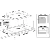 Whirlpool TGML 650 IX Edelstahl Einbau 58 cm Gas 4 Kochzonen