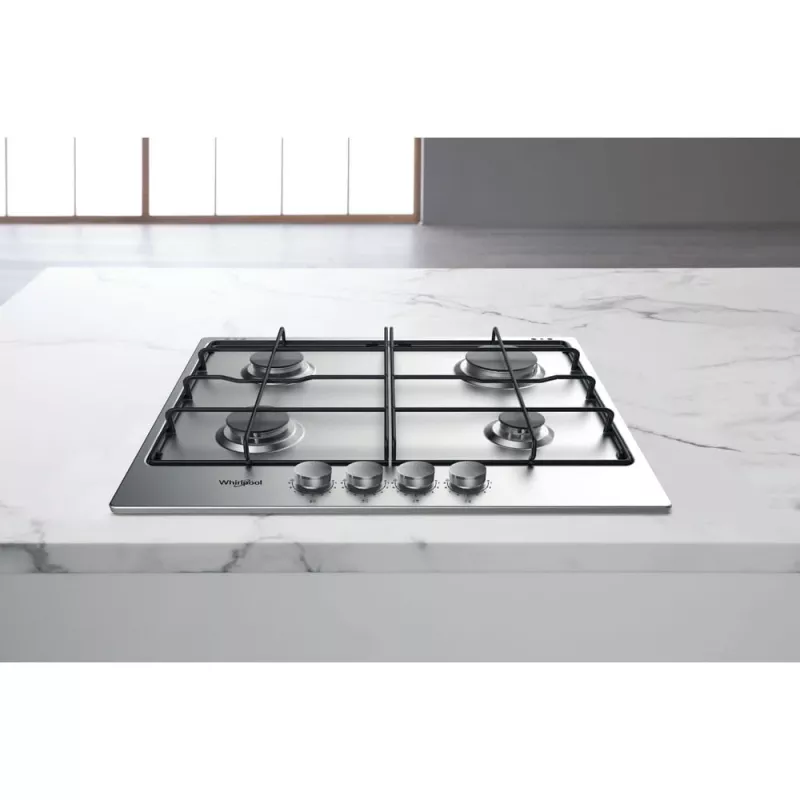 Whirlpool TGML 650 IX Edelstahl Einbau 58 cm Gas 4 Kochzonen