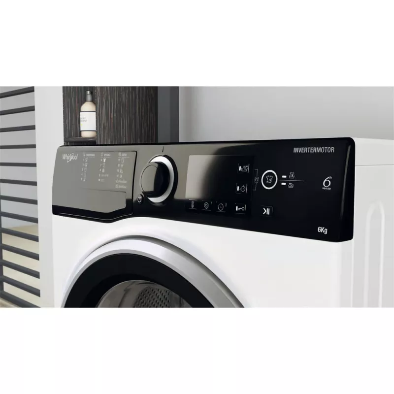 Whirlpool WRBSB 6249 S EU Waschmaschine Frontlader 6 kg 1151 U/min Schwarz, Weiß