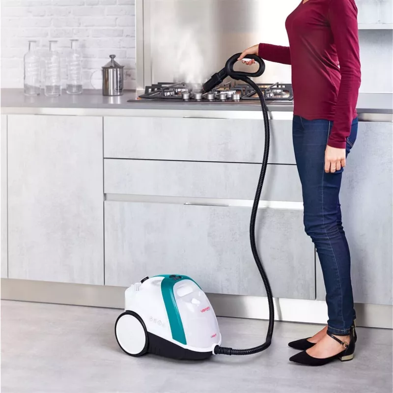 Polti Vaporetto Smart 100_T Zylinder-Dampfreiniger 1500 W Blau, Weiß
