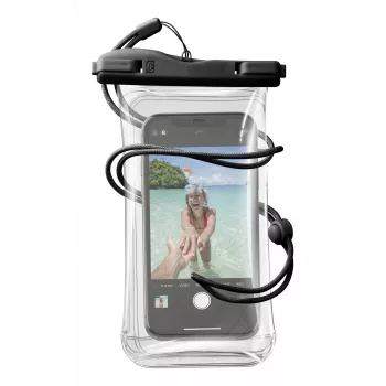 Cellularline Voyager - Universelle wasserdichte Smartphone-Hülle, Taschenhülle, Universal, Universal, 80 x 165 mm, Schwarz